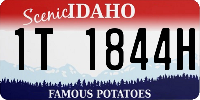 ID license plate 1T1844H