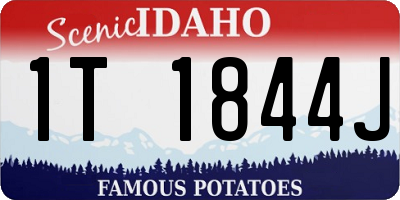 ID license plate 1T1844J
