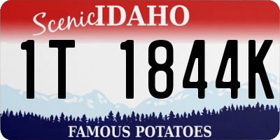 ID license plate 1T1844K