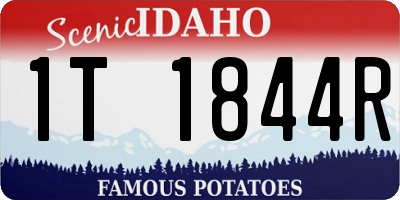 ID license plate 1T1844R
