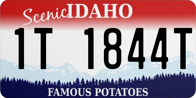 ID license plate 1T1844T