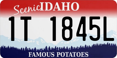 ID license plate 1T1845L