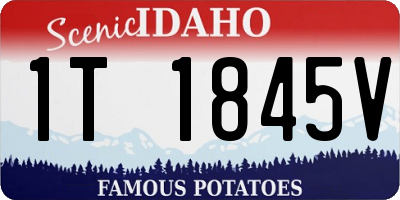 ID license plate 1T1845V