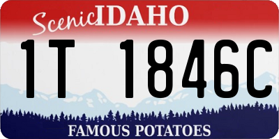 ID license plate 1T1846C