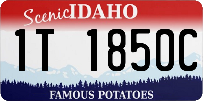 ID license plate 1T1850C