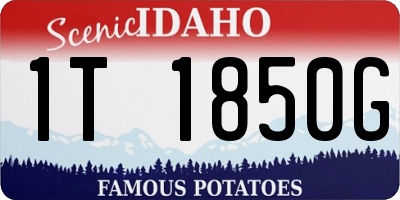 ID license plate 1T1850G