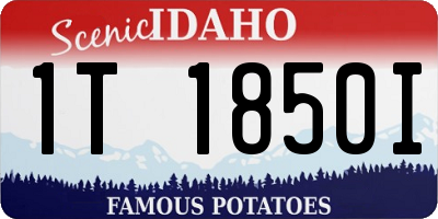 ID license plate 1T1850I