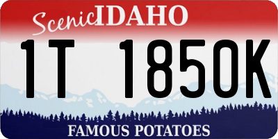 ID license plate 1T1850K