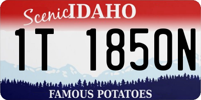 ID license plate 1T1850N