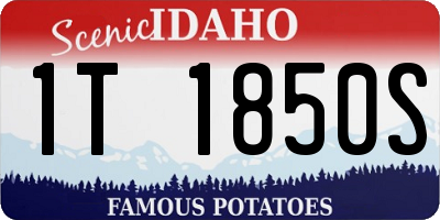 ID license plate 1T1850S