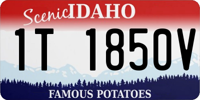 ID license plate 1T1850V
