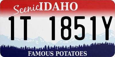 ID license plate 1T1851Y