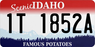 ID license plate 1T1852A