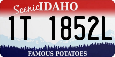 ID license plate 1T1852L