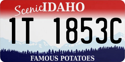 ID license plate 1T1853C