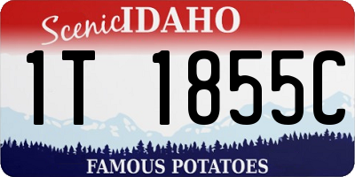 ID license plate 1T1855C