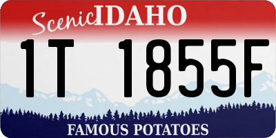 ID license plate 1T1855F