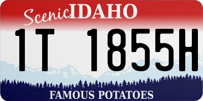 ID license plate 1T1855H