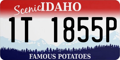 ID license plate 1T1855P