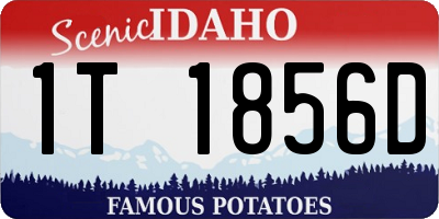 ID license plate 1T1856D