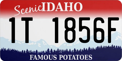 ID license plate 1T1856F