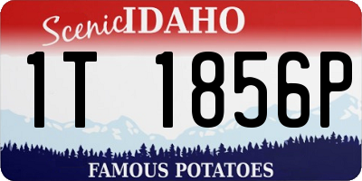 ID license plate 1T1856P