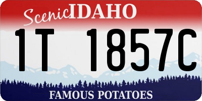 ID license plate 1T1857C