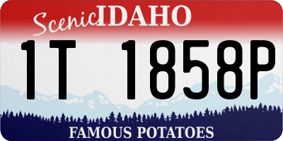 ID license plate 1T1858P