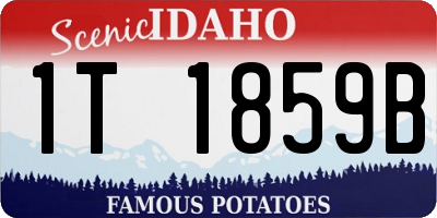 ID license plate 1T1859B