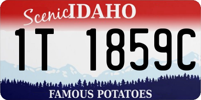 ID license plate 1T1859C