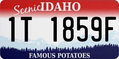 ID license plate 1T1859F