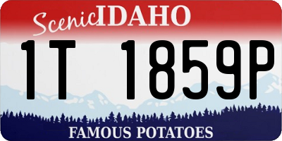ID license plate 1T1859P