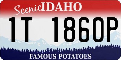 ID license plate 1T1860P