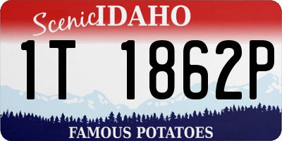ID license plate 1T1862P