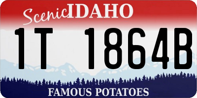 ID license plate 1T1864B