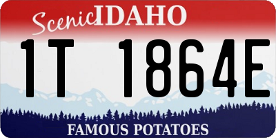 ID license plate 1T1864E