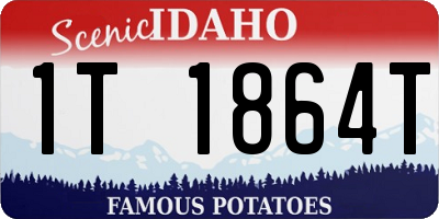 ID license plate 1T1864T