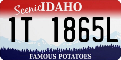 ID license plate 1T1865L