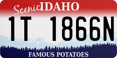 ID license plate 1T1866N