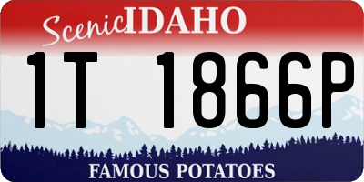 ID license plate 1T1866P