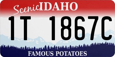 ID license plate 1T1867C