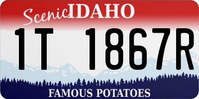 ID license plate 1T1867R