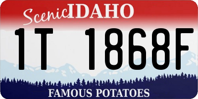 ID license plate 1T1868F