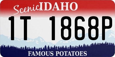 ID license plate 1T1868P
