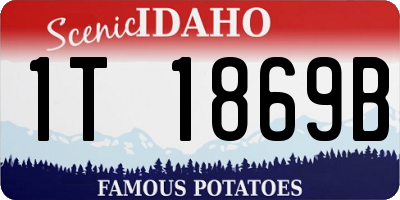 ID license plate 1T1869B