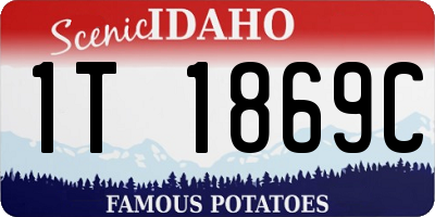 ID license plate 1T1869C
