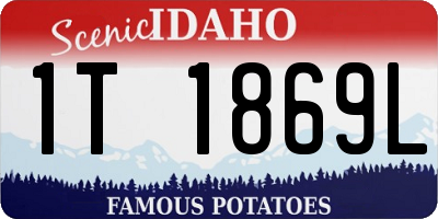 ID license plate 1T1869L