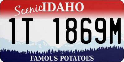 ID license plate 1T1869M