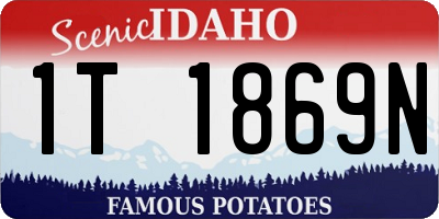 ID license plate 1T1869N