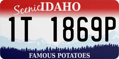 ID license plate 1T1869P